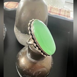 Vintage Sterling Silver Chalcedony Ring